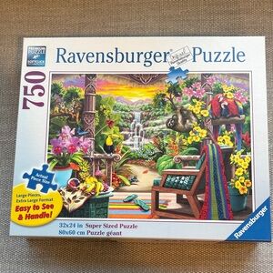 Ravensburger Vibrant Garden Oasis Puzzle - 750 Pieces, large pieces